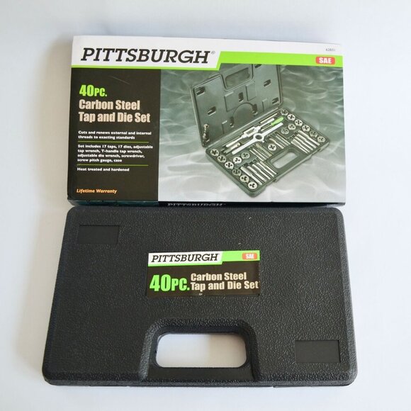 Pittsburgh Tools 40-Piece Carbon Steel Tap & Die Set #62831 SAE - Picture 1 of 5